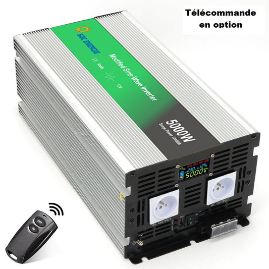 Convertisseur 12V 220V Quasi Sinus 5000W + USB 5V – Très Haute Puissance à Prix Réduit