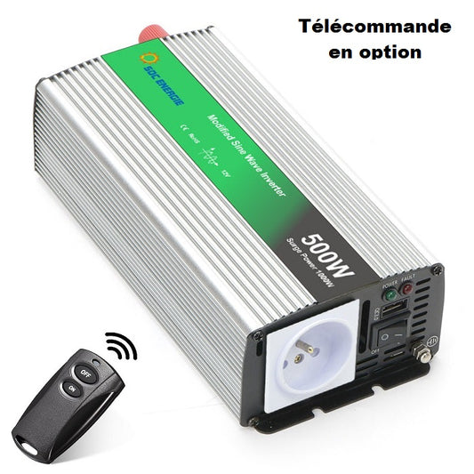 Convertisseur 12V 220V Quasi Sinus 500W – Économique Camping-Car et Batterie