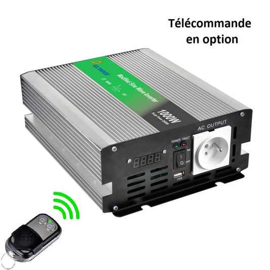 Convertisseur 12V 220V Quasi Sinus 1000W + USB 5V – Petit Prix Batterie et Camping-Car