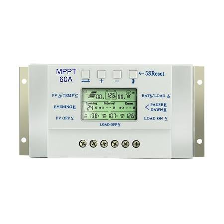 Régulateur Solaire MPPT 60A 12V 24V Forte Puissance