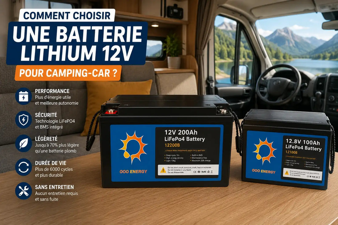 Batteries lithium 12V pour camping-car et installation solaire autonome