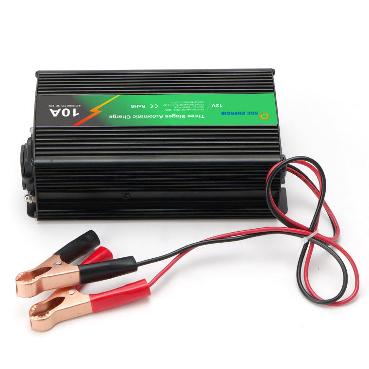 Chargeur Batterie 12V 10A Intelligent Automatique - Plomb AGM Gel Lithium