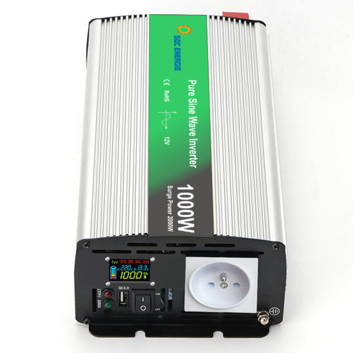 Convertisseur 12V 220V Pur Sinus 1000W + USB 5V – Idéal Camping-Car, Van et Batterie