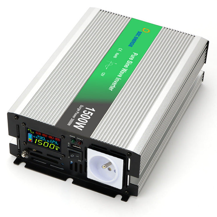 Convertisseur 12V 220V Pur Sinus 1500W + USB 5V – Puissant pour Camping-Car et Solaire