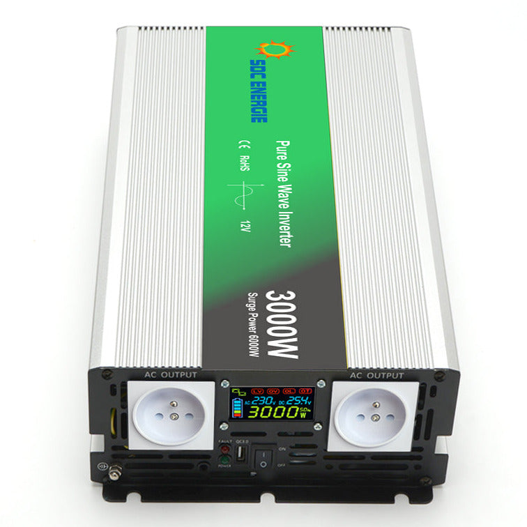 Convertisseur 12V 220V Pur Sinus 3000W + USB 5V – Usage Intensif Camping-Car et Camion