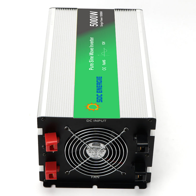 Convertisseur 12V 220V Pur Sinus 5000W + USB 5V – Très Haute Puissance Solaire et Camion