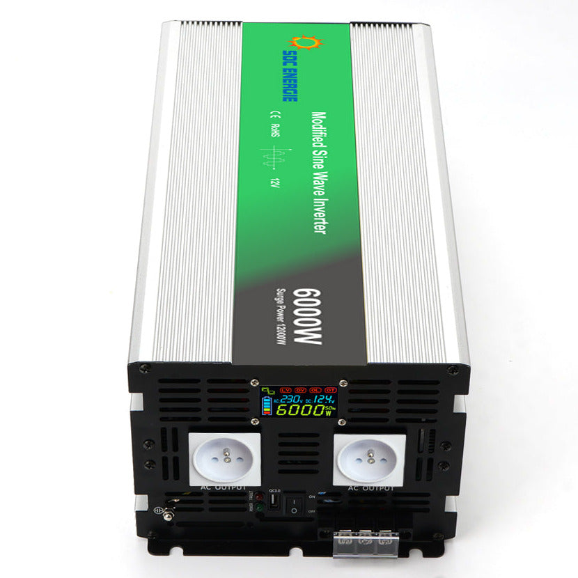 Convertisseur 12V 220V Quasi Sinus 6000W + USB 5V – Puissance Maximale Économique