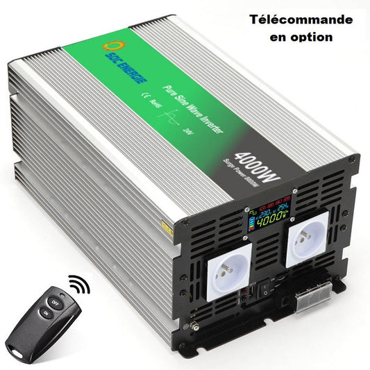 Convertisseur 24V 220V Pur Sinus 4000W + USB 5V – Très Haute Puissance Solaire