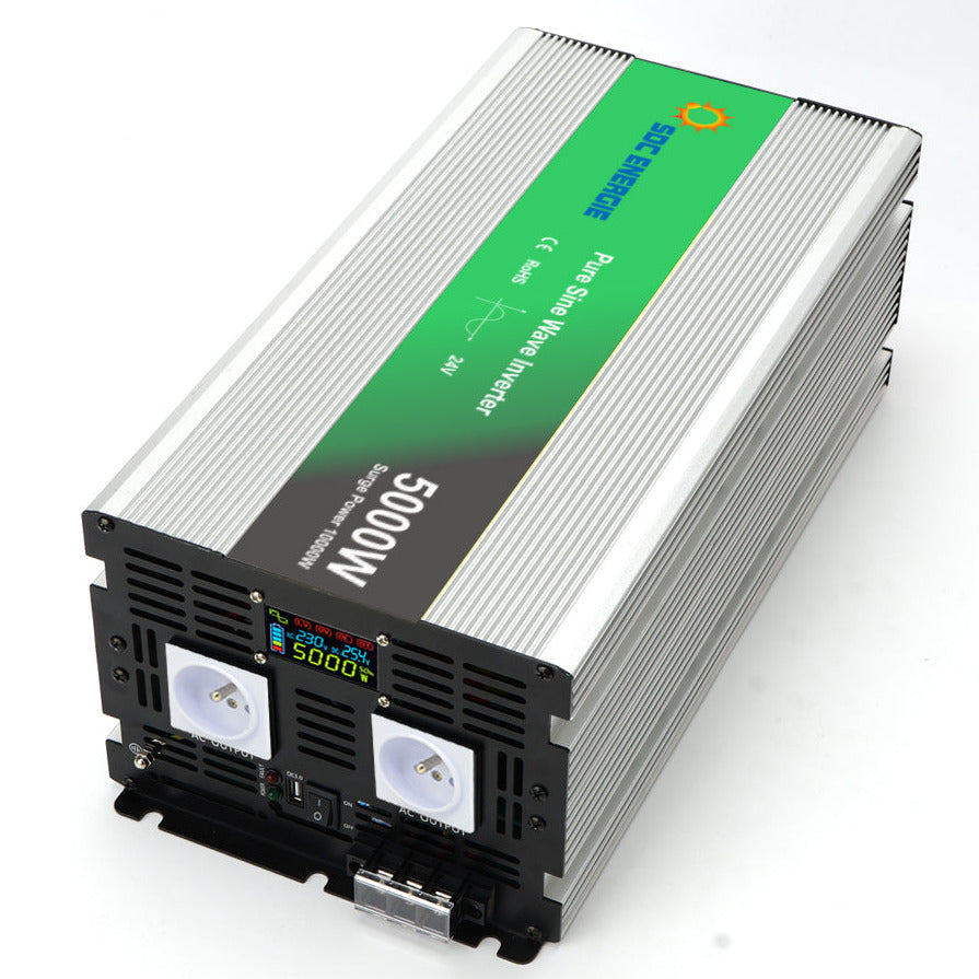 Convertisseur 24V 220V Pur Sinus 5000W + USB 5V – Haute Puissance Camion et Solaire