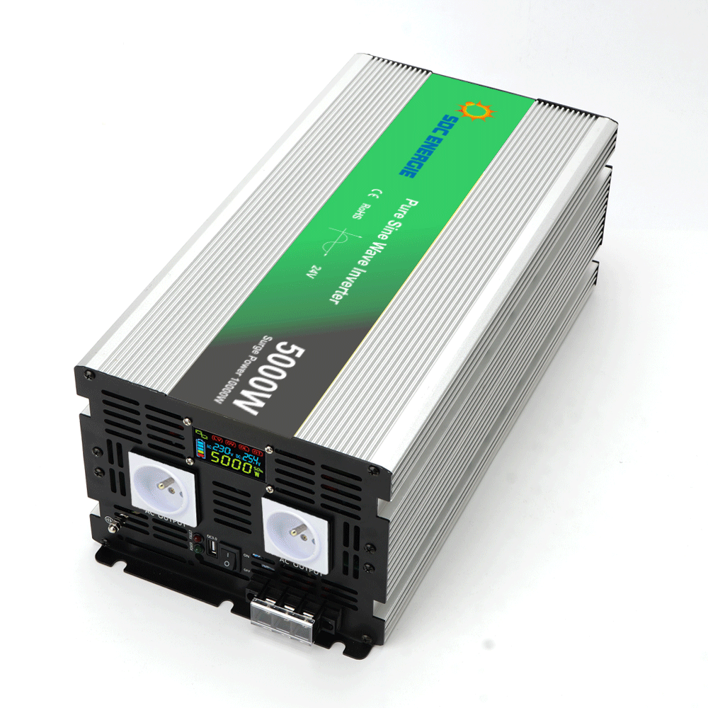 Convertisseur 24V 220V Pur Sinus 5000W + USB 5V – Haute Puissance Camion et Solaire