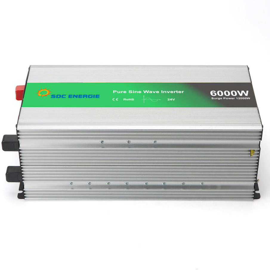 Convertisseur 24V 220V Pur Sinus 6000W + USB 5V – Puissance Maximale Camion et Solaire