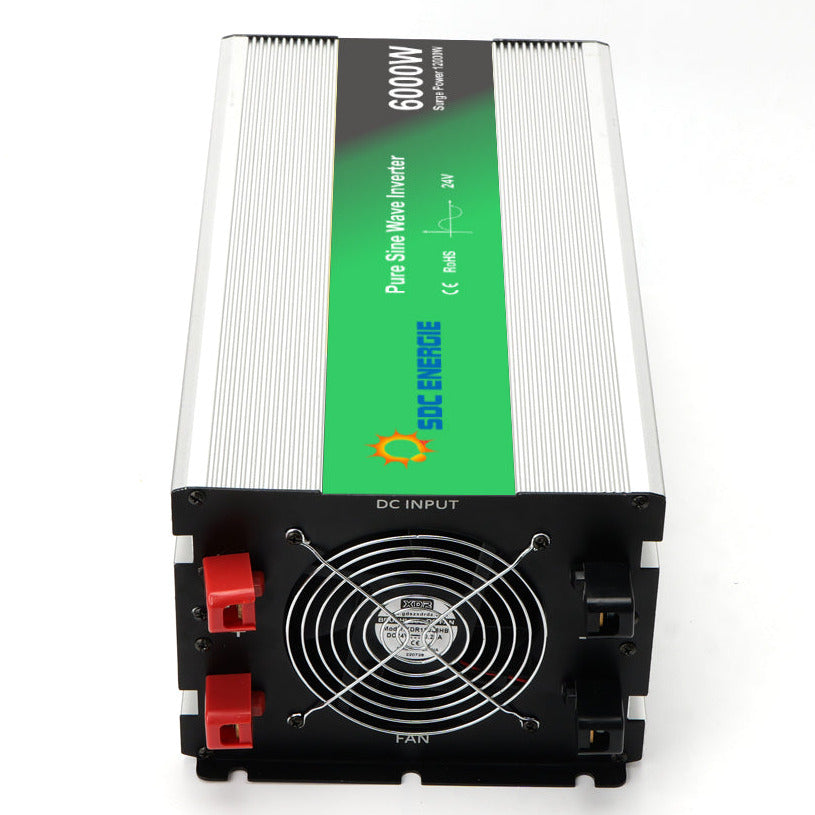 Convertisseur 24V 220V Pur Sinus 6000W + USB 5V – Puissance Maximale Camion et Solaire