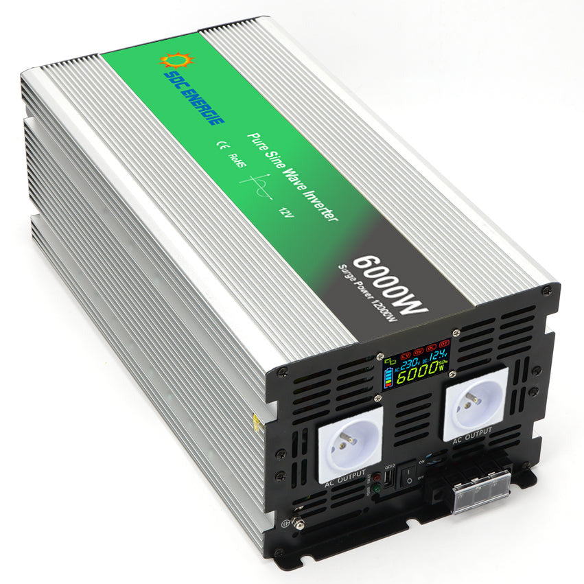 convertisseur 12V 220V 6000W pur sinus haute puissance