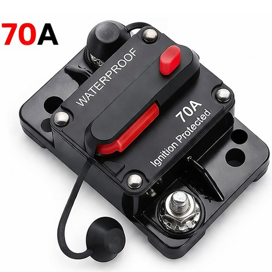 Disjoncteur 70A 12V / 24V Réarmable Étanche – Protection Batterie & Convertisseur