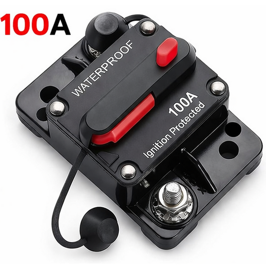 Disjoncteur 100A 12V / 24V Réarmable Étanche – Protection Haute Puissance
