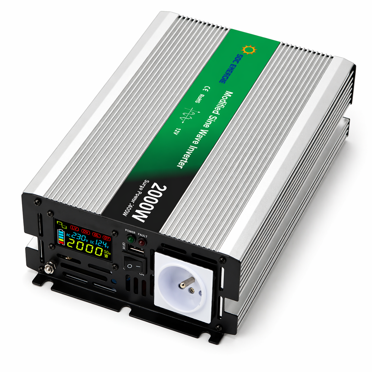 Convertisseur 12V 220V Quasi Sinus 2000W + USB 5V – Puissant et Économique